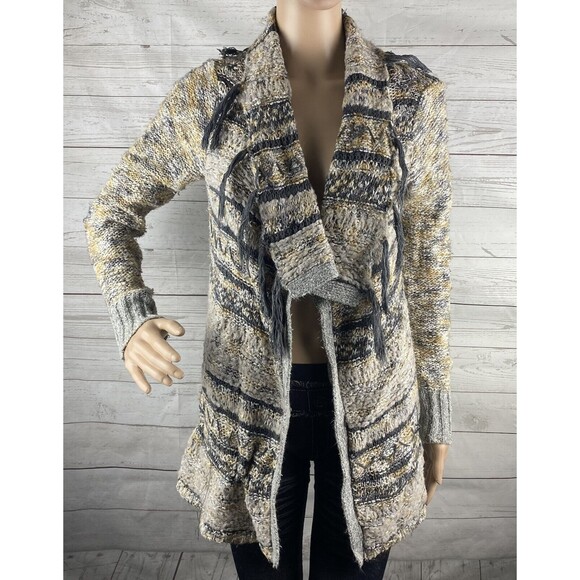 BKE Cardigan Sweater Bohemian Wool Alpaca Blend - Picture 1 of 12